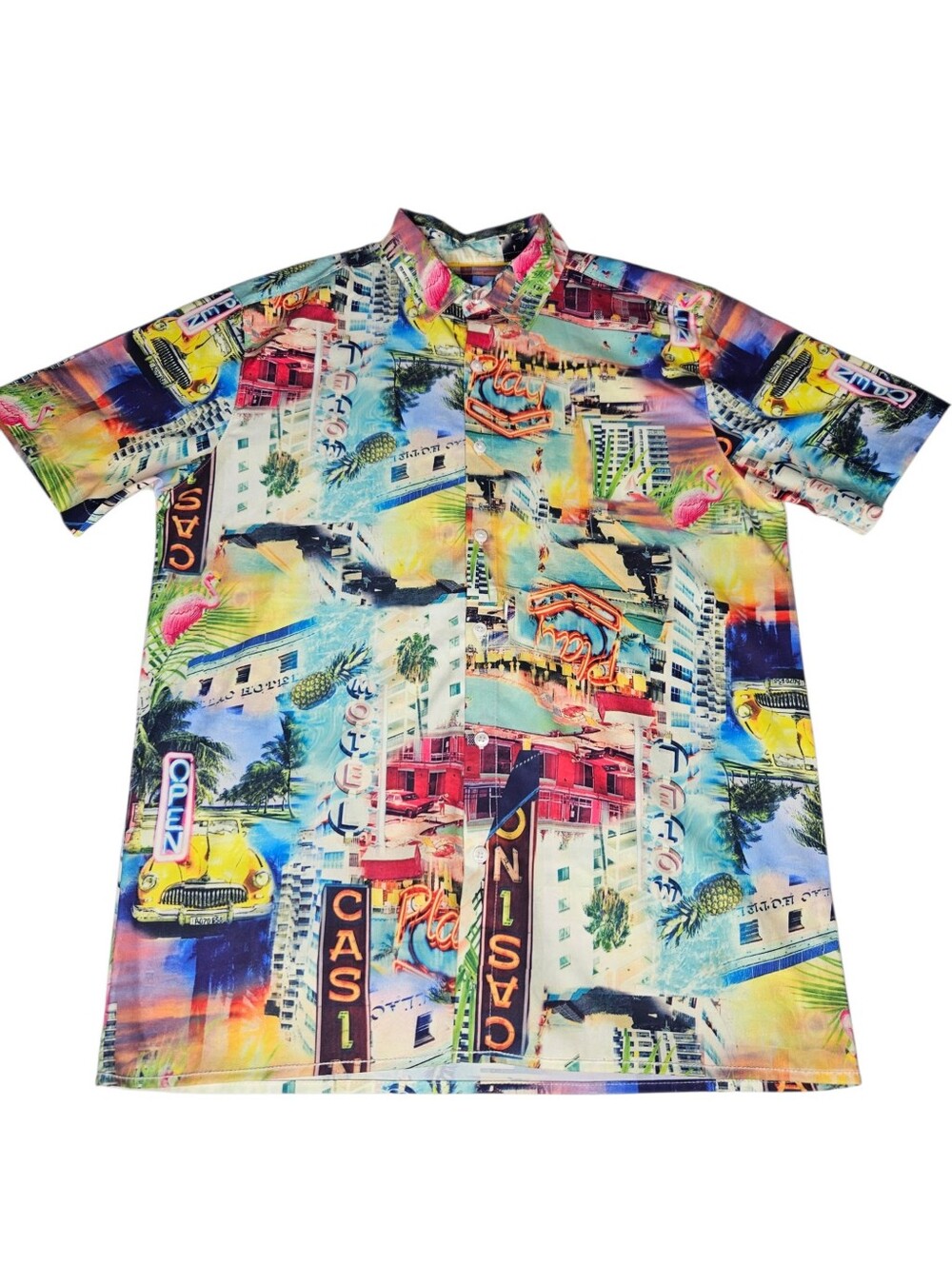 Drill Clothing Good Vibes Retro Casino Havana Graphic Print SS Shirt Colorful